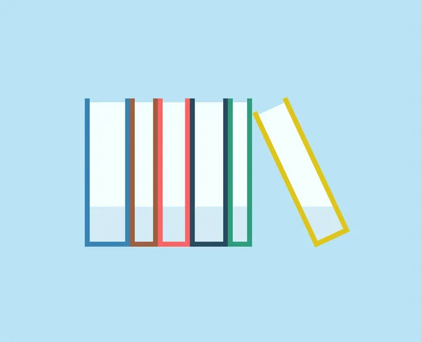 Libros apilan icono vectorial aislado. Objetos escolares, o símbolos universitarios y universitarios. Elementos de diseño Stock — Vector de stock