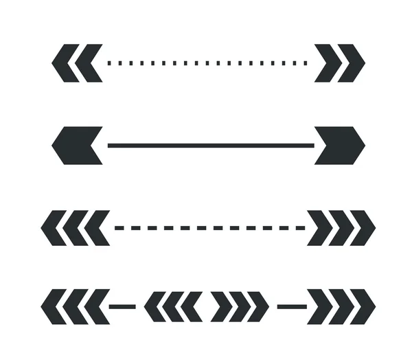 Elemento de flecha abstracta. Forma, aislado, vectorial y blanco. Ilustración de stock para diseño . — Archivo Imágenes Vectoriales