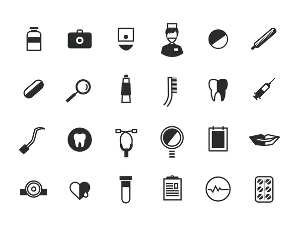 Medical Icons Set. Health and hospital symbols. Stock illustration. Interface elements. — Stock vektor