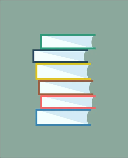 Books stack. Vector isolated. School objects, or university and college symbols. Stock design elements — Διανυσματικό Αρχείο