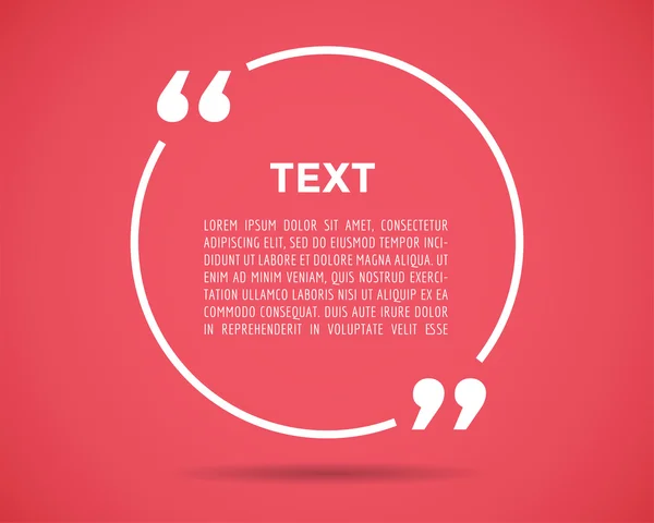 Citation bulle de texte. virgules, note, message et commentaire. Élément vectoriel pour la conception . — Image vectorielle
