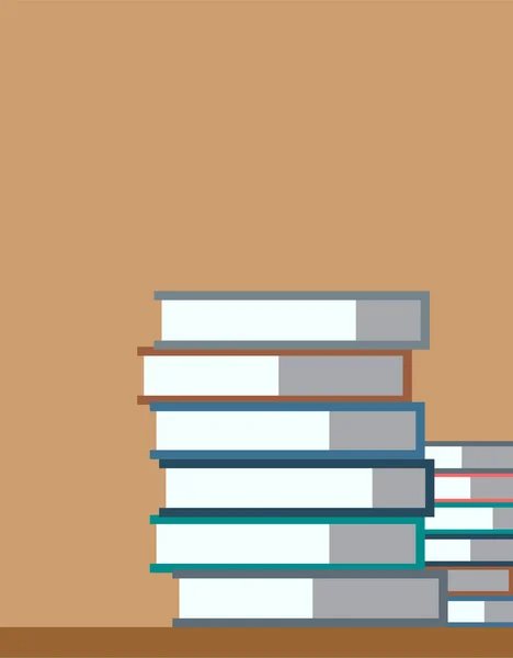 Una pila de libros. Vector aislado. Objetos escolares, o símbolos universitarios y universitarios. Elementos de diseño Stock — Archivo Imágenes Vectoriales