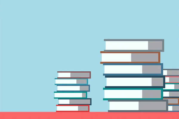 Una pila de libros. Vector aislado. Objetos escolares, o símbolos universitarios y universitarios. Elementos de diseño Stock — Archivo Imágenes Vectoriales