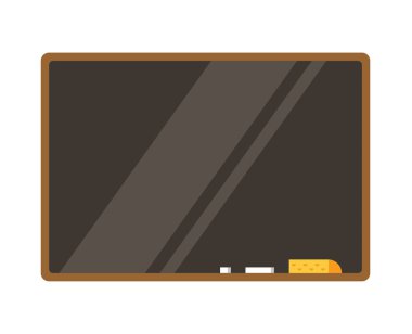 Empty board isolated. Back to school. Education objects, university, college symbols or knowledge, book. Stock design elements