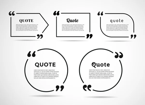 Quote text bubble. Commas, note, message and comment. Vector stock element for design. — Stock Vector