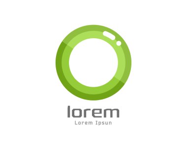 Abstract colored O vector icon. Isolated on white background. Circle, colored, shape, globe, abstract, web, flow, minimal, modern. Company logo. Identity and branding design.