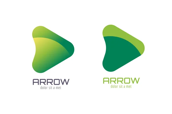 Vector arrow abstract logo template. Up arrow shape and symbol, icon, creative, idea, flow, dynamic, moving. Company logo. Vector icon. Stock illustration. Isolated on white. — 图库矢量图片