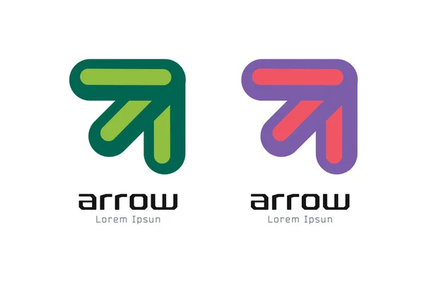 Vector arrow abstract logo template. Up, shape symbol, icon, creative idea and flow, dynamic or moving. Company identity. Stock illustration. — 图库矢量图片