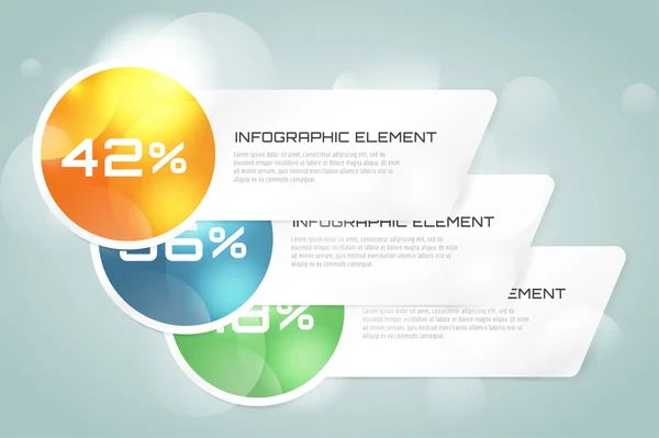 Web banner infographic template. Business presentation and information design, web element, creative idea or paper, pattern, arrows, graph. Stock illustration. Design vector elements. — Stock vektor