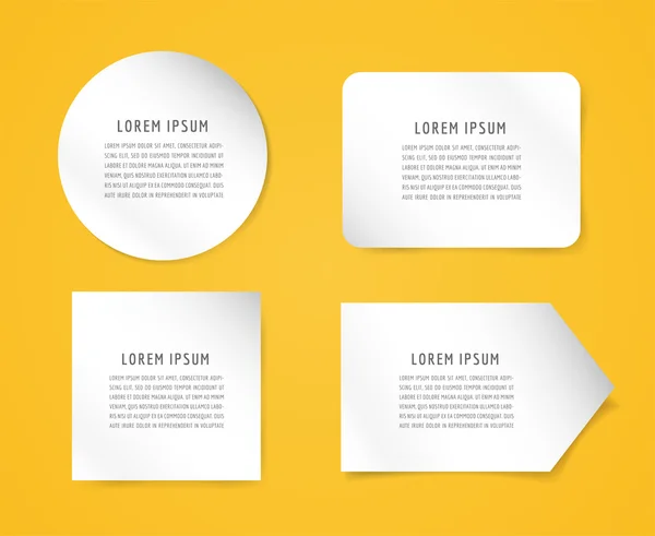 Form blank template. Business card, paper and business office, information, text. Vector element. Print design. Isolated on yellow. — Stockvector