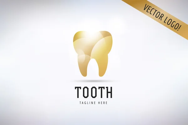 Templat logo vektor Tooth Icon. Kesehatan, medis atau dokter dan simbol kantor dokter gigi. Perawatan oral, gigi, kantor dokter gigi, kesehatan gigi, perawatan mulut, perawatan gigi, klinik. Elemen desain saham . - Stok Vektor