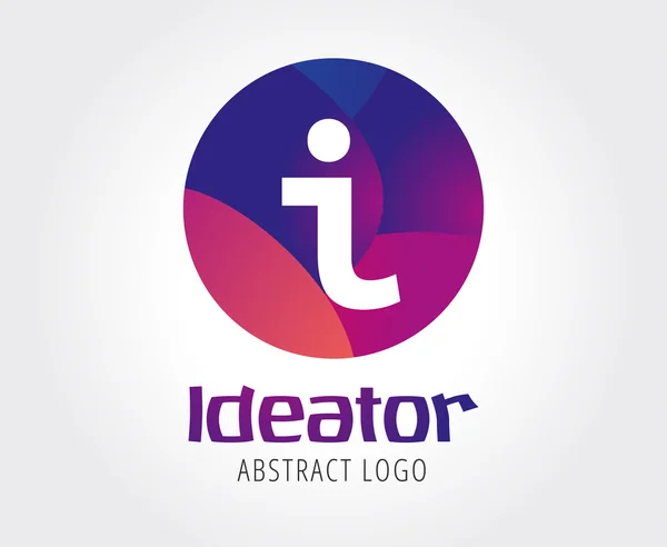 Info abstract logo template. Information, place icon, creative logo, place marker and documents simbol, i letter. Company logo. Stock illustration. — Stock Photo, Image