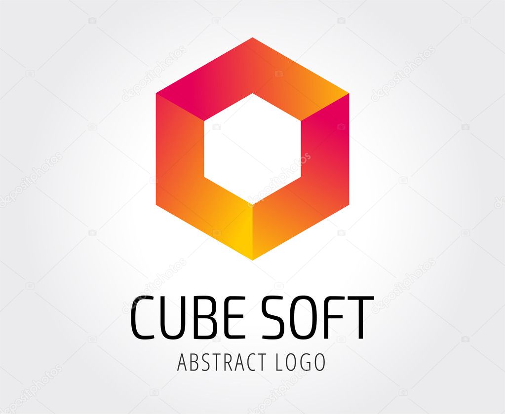 스퀘어 큐브 추상적인 로고 템플릿입니다. 코너 형상 및 대칭 기호, 유행 아이콘, 창조적인 아이디어 또는 상자 단추. 회사 로고입니다.  주식 아이콘. — 스톡 사진 © adekvat #80034342