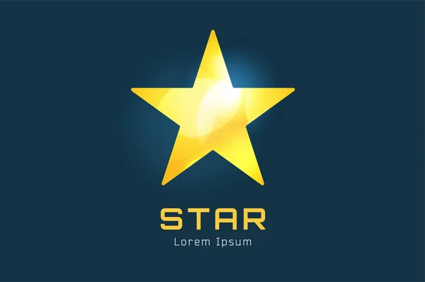 Ícone do logotipo do vetor estrela. Líder, chefe, vencedor, classificação ou competição e símbolo de brilho. Elemento de projeto de estoque . — Vetor de Stock