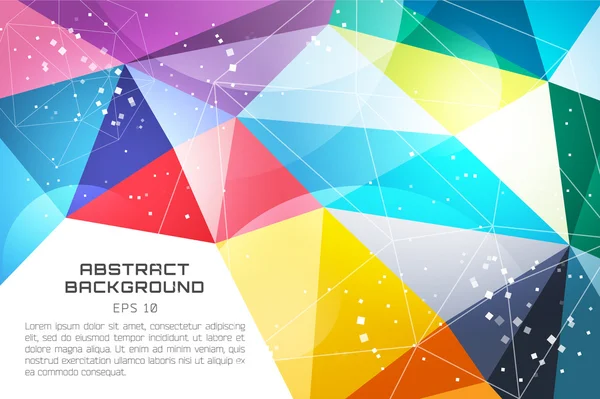 Abstract background vector wallpaper. Triangle, color lines, pattern, geometric, art, technology wallpaper, technology background. Stock vectors illustration. — Διανυσματικό Αρχείο