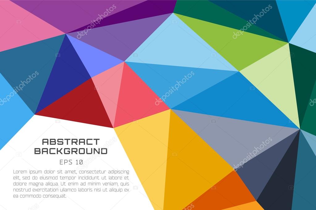 Abstract background vector wallpaper. Triangle, color lines, pattern, geometric, art, technology wallpaper, technology background. Stock vectors illustration.