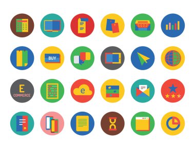 İş logo simgeler kümesi. Para, teknoloji, banka, finans