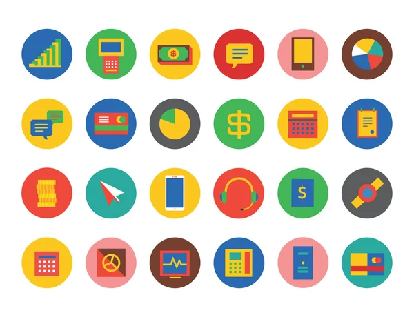 Set di icone con logo aziendale. Denaro, tecnologia, banca, finanza — Foto Stock