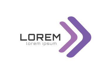 Arrow abstract logo vector template. Web or app symbol, cursor