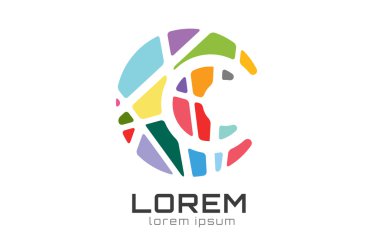 Vector circle ring logo design. Abstract flow icon template