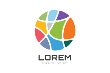 Vector circle ring logo design. Abstract flow icon template