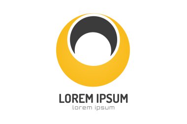 Vector circle ring logo design. Abstract flow icon template