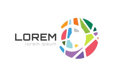 Vector circle ring logo design. Abstract flow icon template