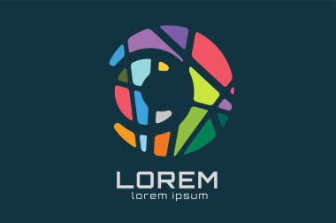 Vector circle ring logo design. Abstract flow icon template