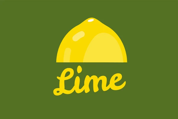Lime or lemon fruit slice. Lemonade juice logo icon template design — Stok Vektör