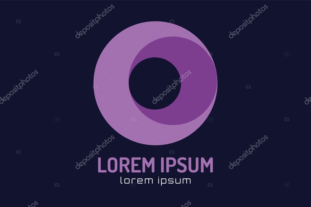 Vector circle ring logo design. Abstract flow logo template. Round ring shape and infinity loop symbol, technology icon, geometric logo. Company logo. Logo design. Vector logo element. Web logo