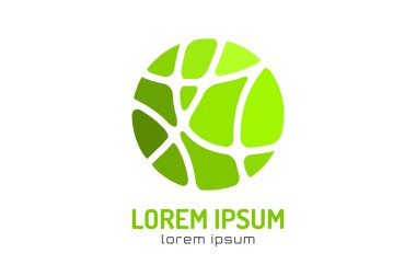 Abstract earth logo. Globe logo icon