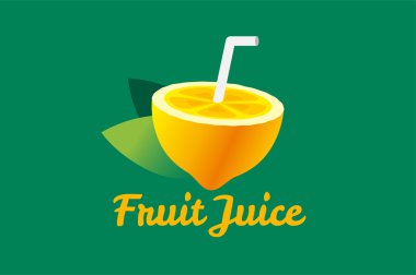 Lime or lemon fruit slice. Lemonade juice logo icon template design