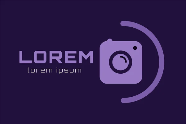 Photo camera logo icon template. Photographer logo, photo image logo. — Stockový vektor