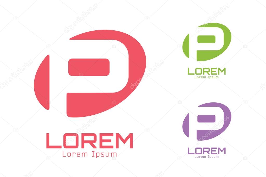 Abstract P letter vector logo icon template. Power p vector, p letter logo, web studio, design studio, round shape, logo icon, company logo, abstract logo, design element, creative idea. Company logo