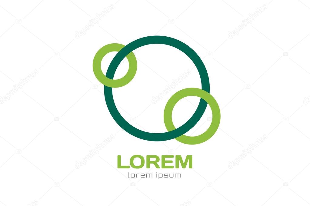 Vector circle ring logo design. Abstract flow logo template. Round ring shape and infinity loop symbol, technology icon, thin line logo. Company logo. Logo design. Vector logo element. Web logo