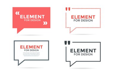 Quote blank template bubble set