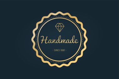 Vintage old style shield logo icon template