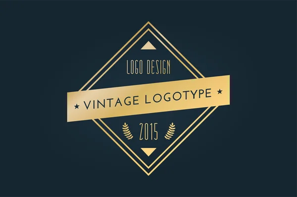 Modèle d'icône de logo de bouclier ancien style vintage — Image vectorielle