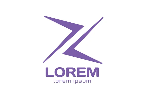 Modelo de ícone do logotipo do vetor de letra Z abstrato. Potência —  Vetores de Stock