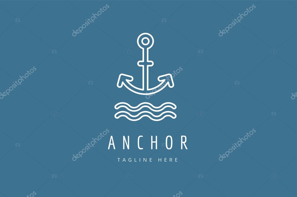 Anchor vector logo icon. Sea, vintage or sailor and sea symbol. Anchor logo. Anchor icon. Sea symbol. Premium quality, tatoo