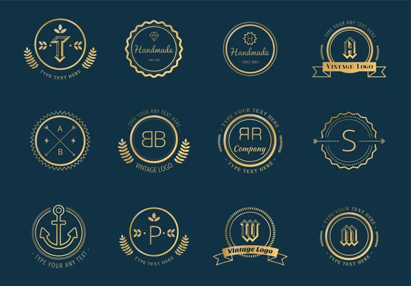 Massive logo badges template bundle — 스톡 벡터