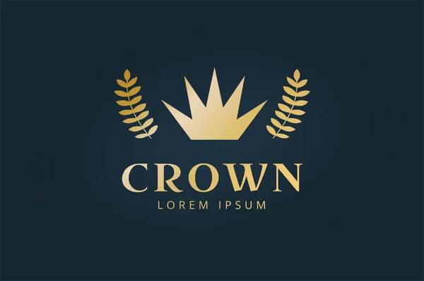 Crown abstract logo vector template. — Stockový vektor