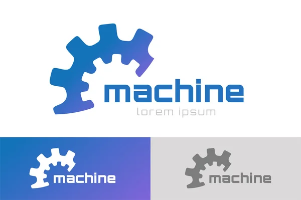 Gear vector logo icon template. Machine, progress, teamwork — Διανυσματικό Αρχείο