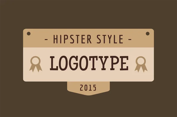 Hipster modern thin style  logo — 스톡 벡터