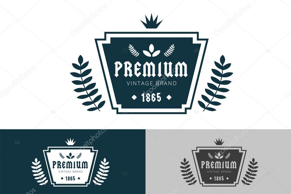 Royal vintage premium logo badge icon template. Letter logo. Royal hotel, Premium boutique, Fashion logo, Education logo, Wine logo, Shield logo, VIP logo, Star logo, School or University logo