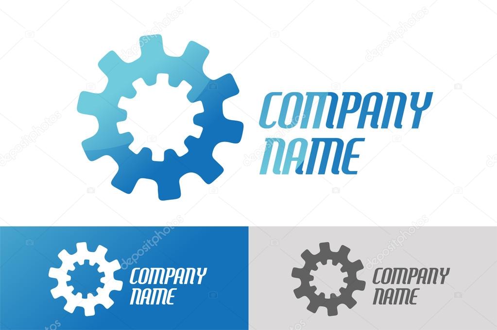 Gear vector logo icon template. Machine, progress, teamwork logo. Technology and techno shapes. Gear symbol. Teamwork vector logo. Teambuilding concept
