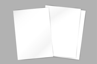 Vector brochure blank template. Abstract flyer design and creative magazine idea, 3d blank, book cover or banner template, paper, journal. Stock illustration.