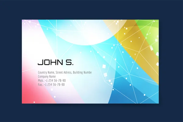 Business card design template — Stock Vector