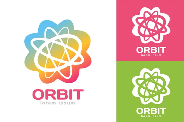 Technologie orbite web anneaux logo — Image vectorielle