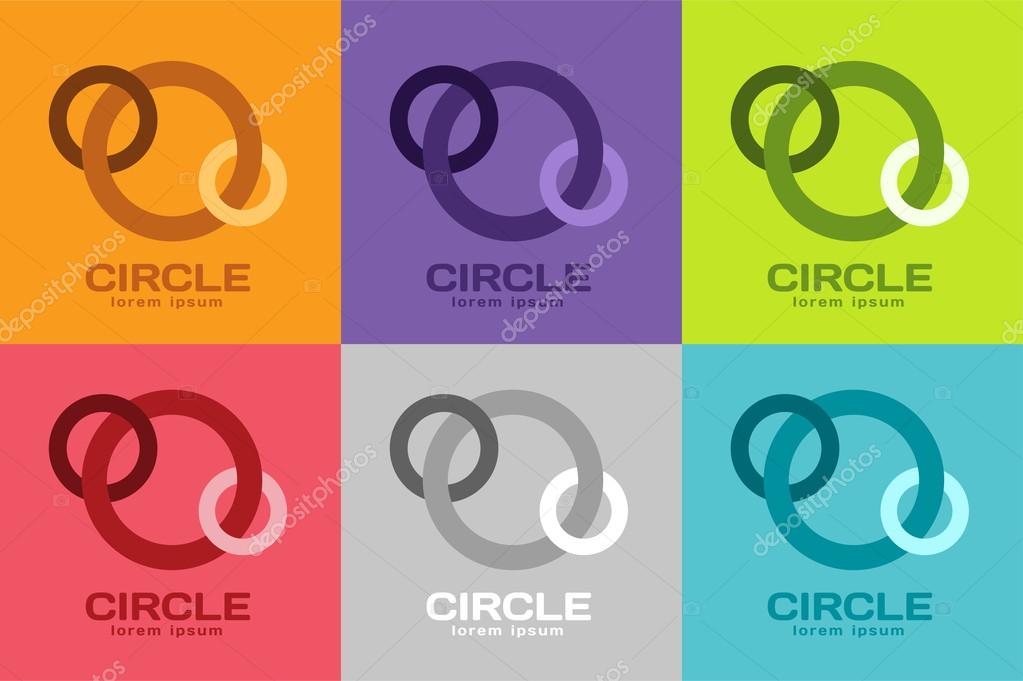 Technology orbit web rings logo. Vector circle ring logo design. Abstract flow logo template. Round ring shape and infinity loop symbol, technology icon, thin line logo. Company logo. Logo design
